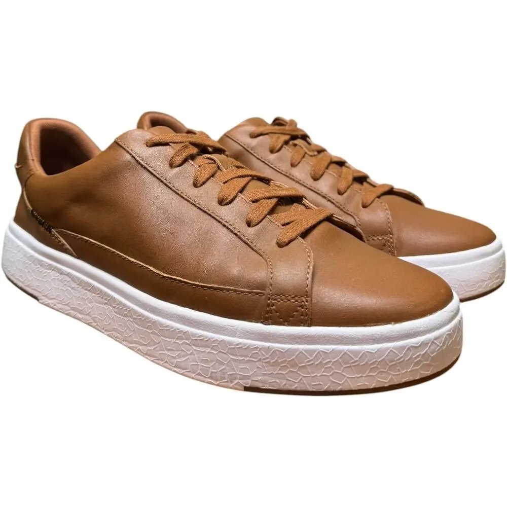 KIZIK Vegas Men 10W/Women 11.5W Hands Free Chestnut Brown Leather Sneakers READ